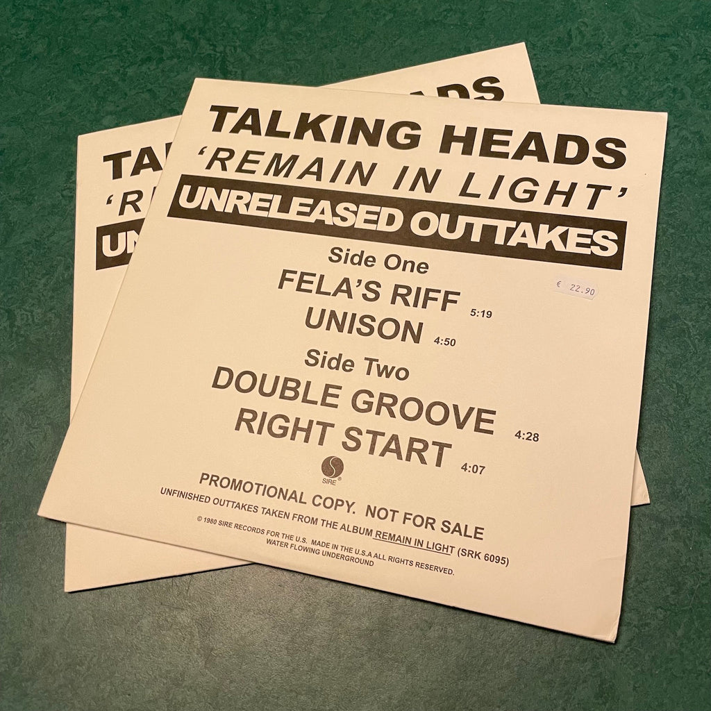 Talking Heads - Remain In Light (Unreleased Outtakes) | 12''