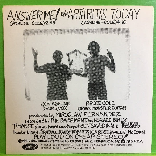 The Screamin' Mee-Mees - Answer Me! | 7''